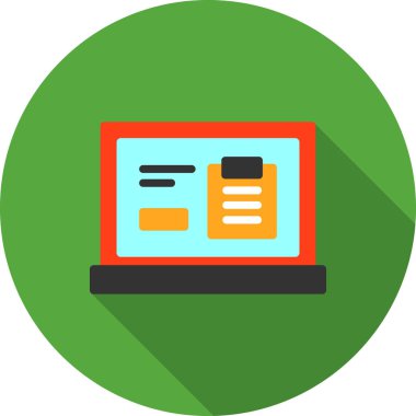 Bilgisayar izleyici vektör simgesi. grafik ve web tasarımı için düz biçim illüstrasyonu.