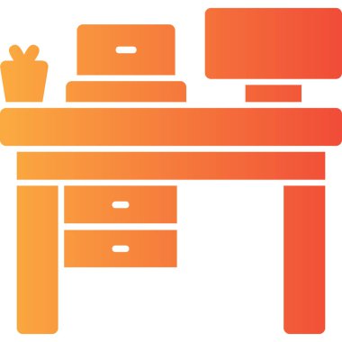 Mobilya. Web simgesi basit illüstrasyon