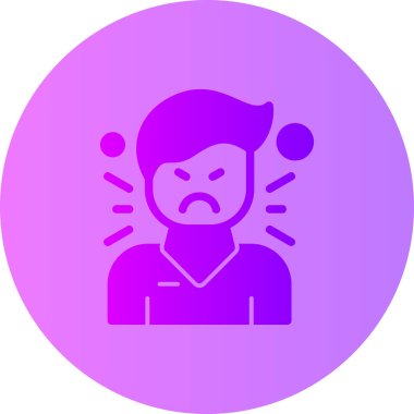 kızgın simge, vektör illüstrasyonu beyaz arkaplanda izole edildi