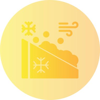 Soğuk hava tahminleri ikonu - ana hatlar biçiminde