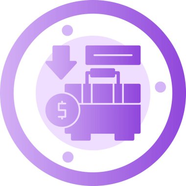 Para için. Web simgesi basit illüstrasyon