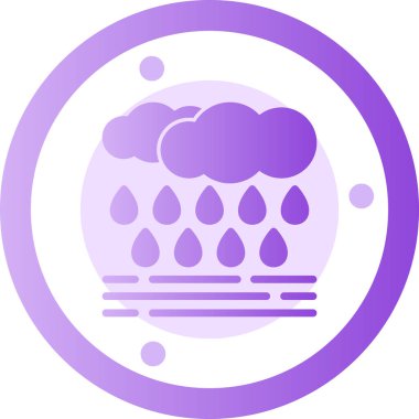 Hava tahminleri web simgesi, vektör illüstrasyonu