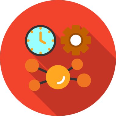 saat düz vektör simgesi