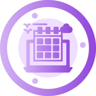 Takvim vektör simgesi modern basit illüstrasyon