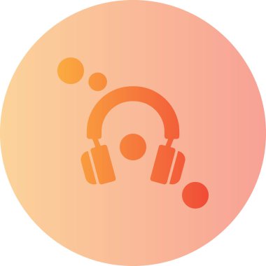 Kulaklık. Web simgesi basit illüstrasyon