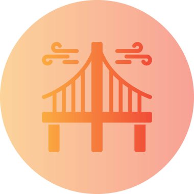 Köprü simgesi vektör illüstrasyonu