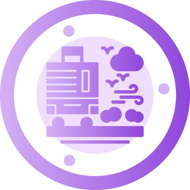 Benzersiz klima vektör kabartma simgesi