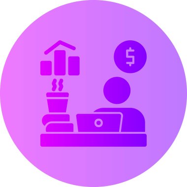 Modern bir iş konseptinin vektör çizimi