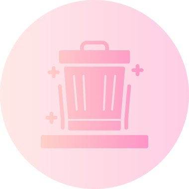 Çöp kutusu simgesinin vektör illüstrasyonu