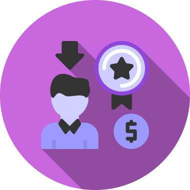 Avatar & çalışanı için iş yönetimi dairesi simgesi