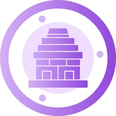 Bina. Web simgesi basit illüstrasyon