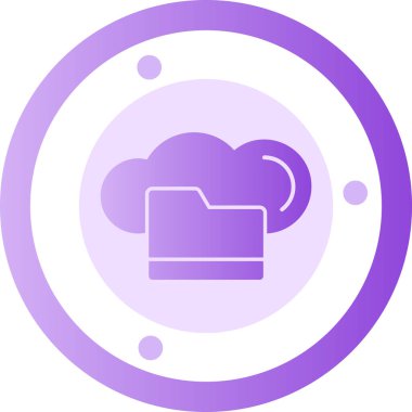 Bulut. Web simgesi basit illüstrasyon