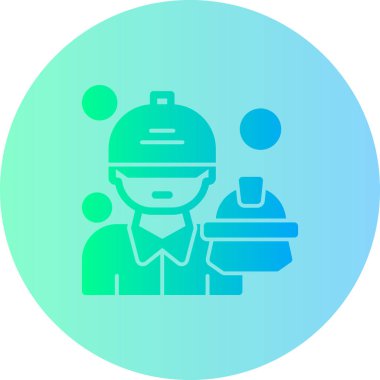 Bir işçi simgesinin vektör illüstrasyonu