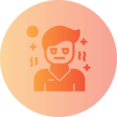 kızgın. Web simgesi basit illüstrasyon