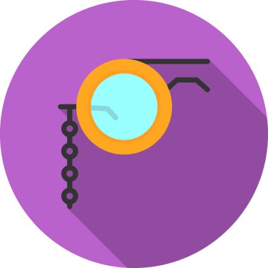 pusula düz simgesi, vektör illüstrasyonu