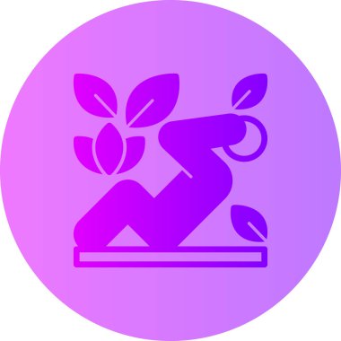 Bir insan ve bitkinin vektör çizimi