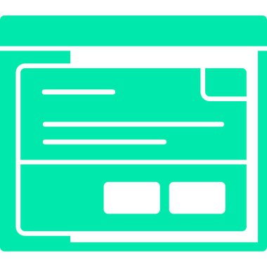 tarayıcı web simgesi, vektör illüstrasyonu