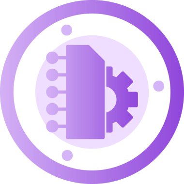 çip simgesi, vektör illüstrasyonu basit tasarım