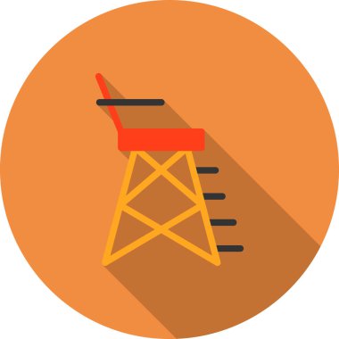 İnşaat vinç simgesi düz stil