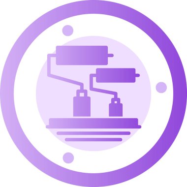 Modern b 'nin vektör illüstrasyonu fabrikanın ikonundan yoksun