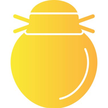 Sarı çizgili Paskalya yumurtası