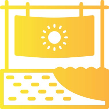 Kumsal. Web simgesi vektör illüstrasyonu