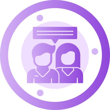 Bir çift. Web simgesi basit illüstrasyon