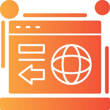 Tarayıcı web simgesi ana hatlar biçiminde