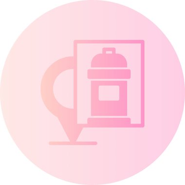 Kahve fincanı simgesinin vektör çizimi