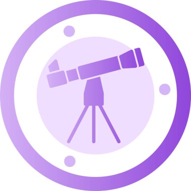 Bir teleskop simgesinin vektör çizimi