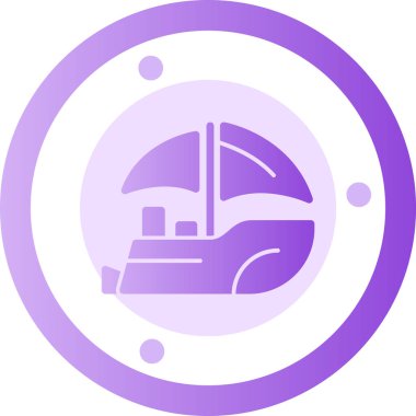 Tekne. Web simgesi basit illüstrasyon