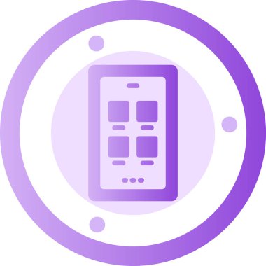 Akıllı telefonun vektör çizimi