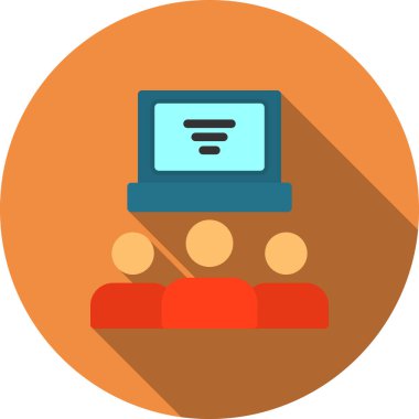 çevrimiçi sohbet simgesi, vektör illüstrasyonu