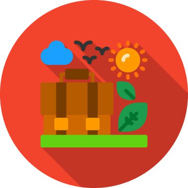 Uzun bir gölgenin düz simgesi