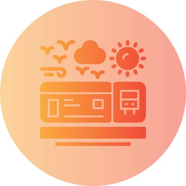 Bulutlu bir dizüstü bilgisayarın vektör çizimi