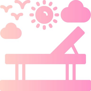 güneş ve bulut simgesi, vektör illüstrasyonu