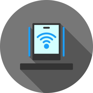 Kablosuz. Web simgesi basit illüstrasyon