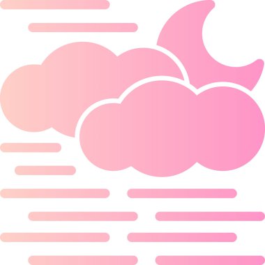 bulut ay simgesi ana hat biçiminde