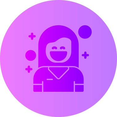 Dişi Avatar. Basit illüstrasyon