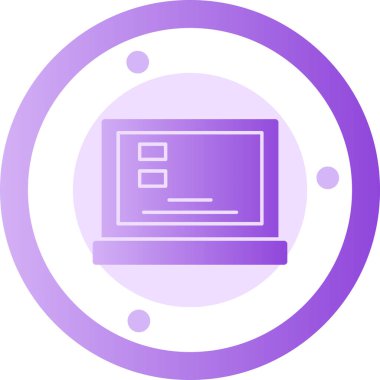 Bilgisayar. Web simgesi basit illüstrasyon