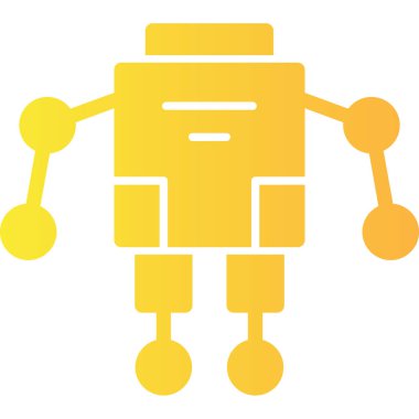 robot ikon vektör illüstrasyonu
