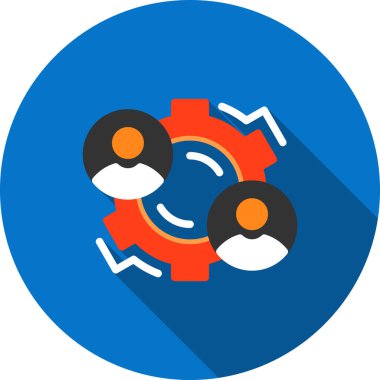 İş düz simgesi, vektör illüstrasyonu