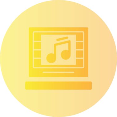 Müzik simgesi vektör illüstrasyonu