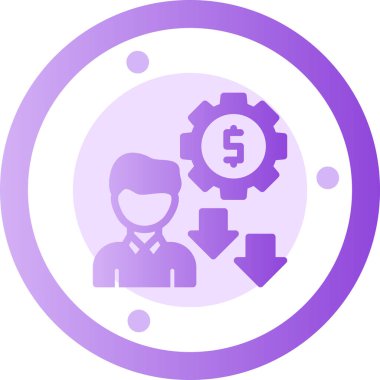 Dolar. Web simgesi basit illüstrasyon