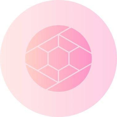 Pembe arka planı olan eşsiz bir altıgen.