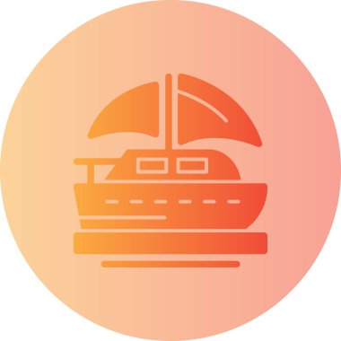 Gemi. Web simgesi basit illüstrasyon