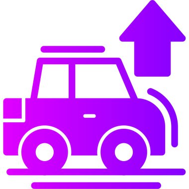 araba simgesi vektör illüstrasyonu