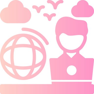 genel yönetim simgesi, vektör illüstrasyonu