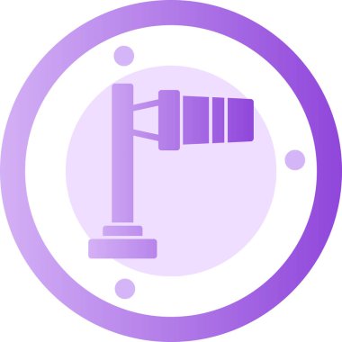 Teleskop. Web simgesi basit illüstrasyon