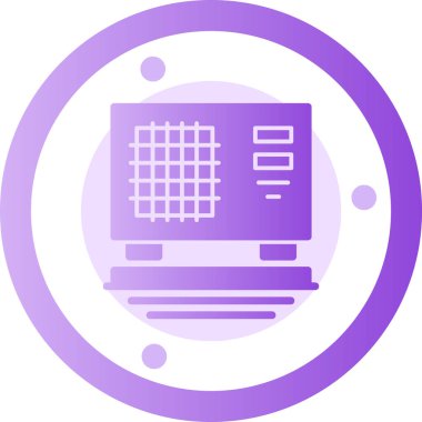 Bilgisayar monitörü. Basit resimleme